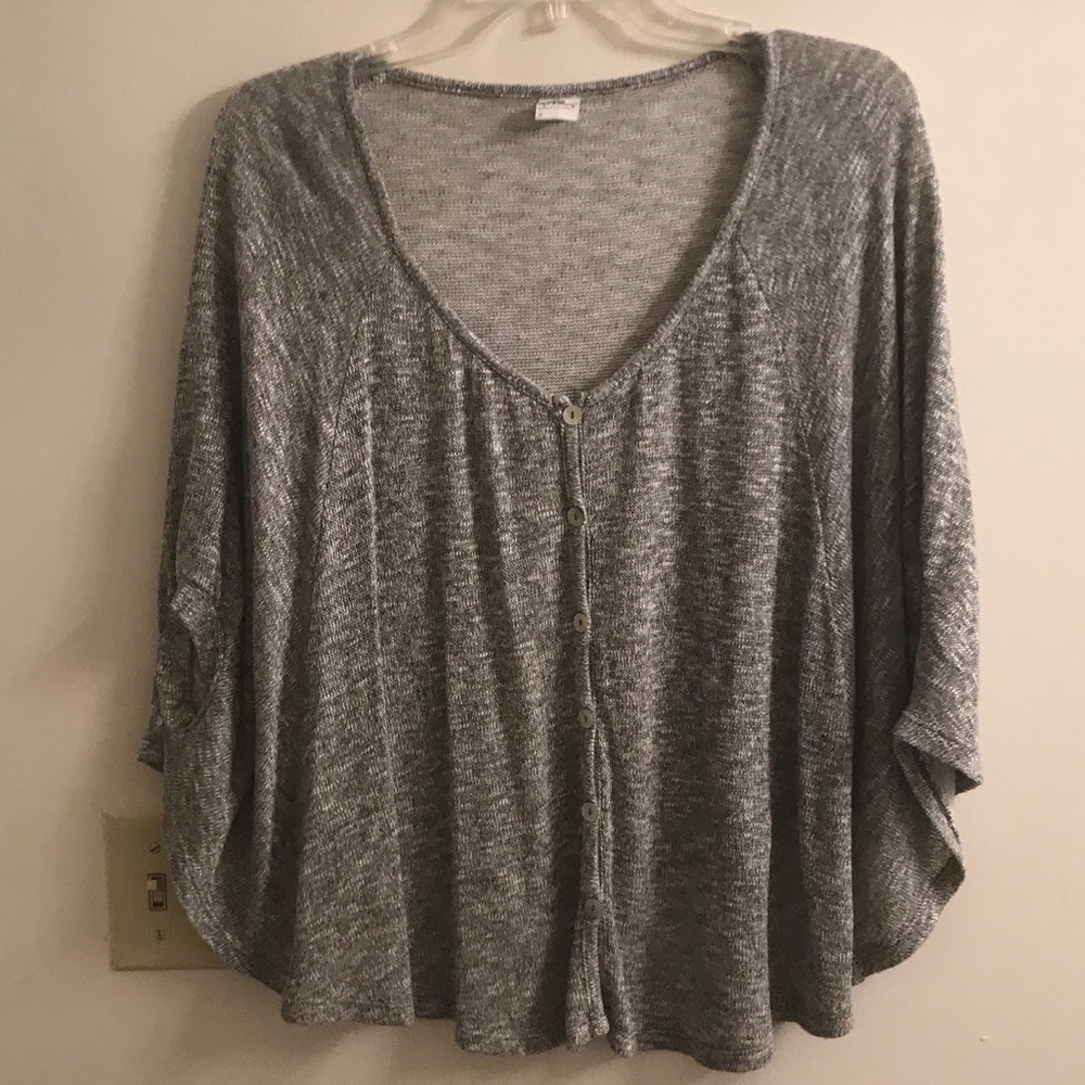 Kinna Grey Batwing Sweater